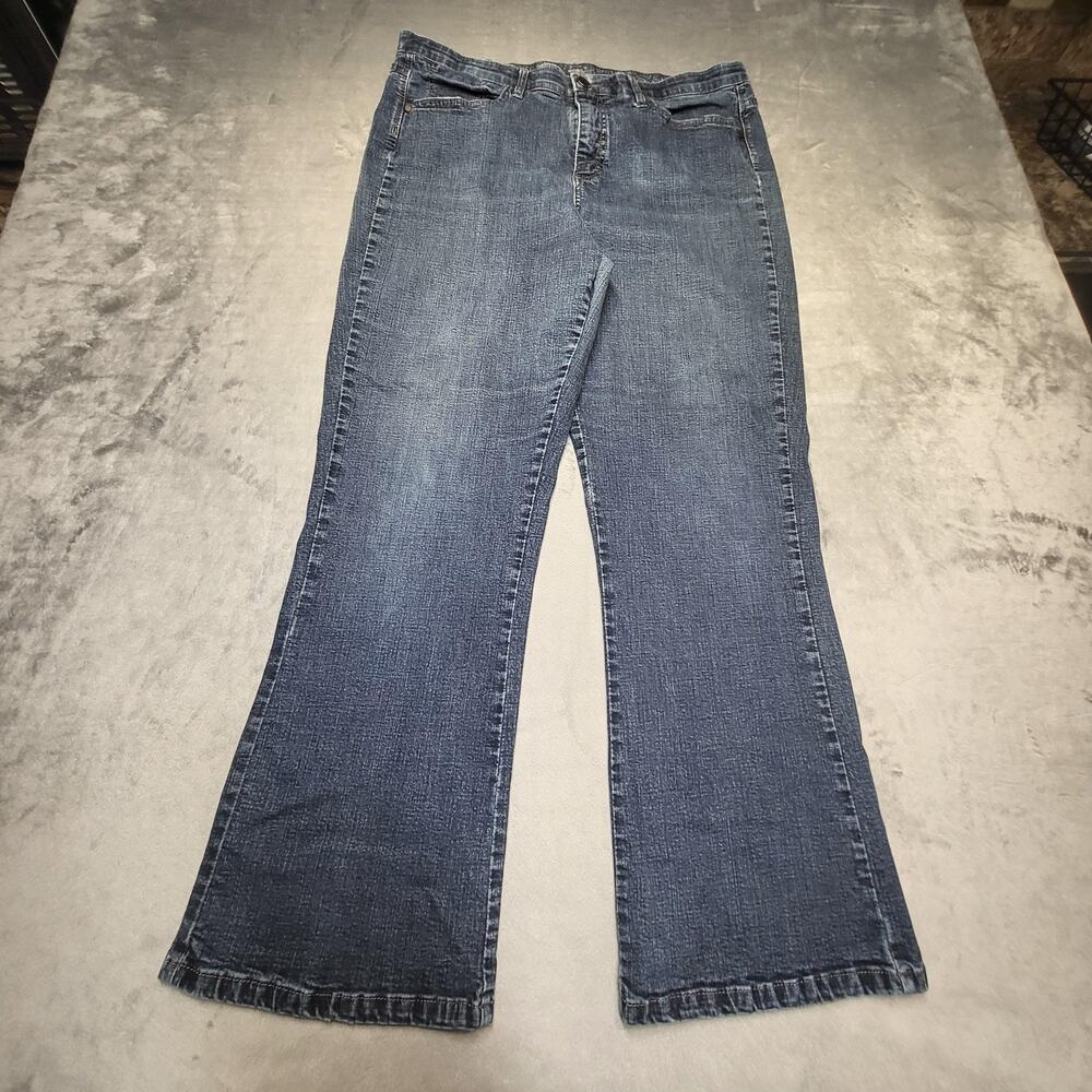 Lee Jeans Womens 16? Blue Bootcut High Rise Medium Wash Relaxed Stretch 5-Pocket
